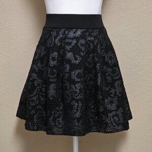 Express Lace Box Pleated Mini Skirt